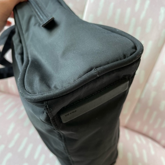 Prada Nylon Vela Nero Small Tote Bag with  Lock Black - Picture 4 of 16